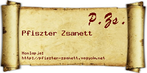 Pfiszter Zsanett névjegykártya